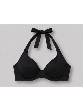 Freya Jewel Cove Halter Bikini Top 28DD Black Underwire NWT AS7232 Swim
